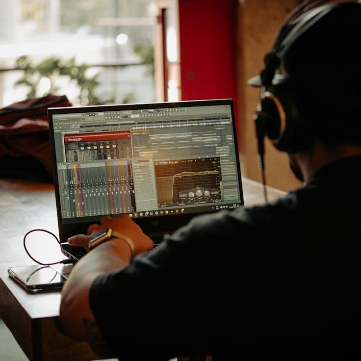Mobile app development process showing collaborative team environment